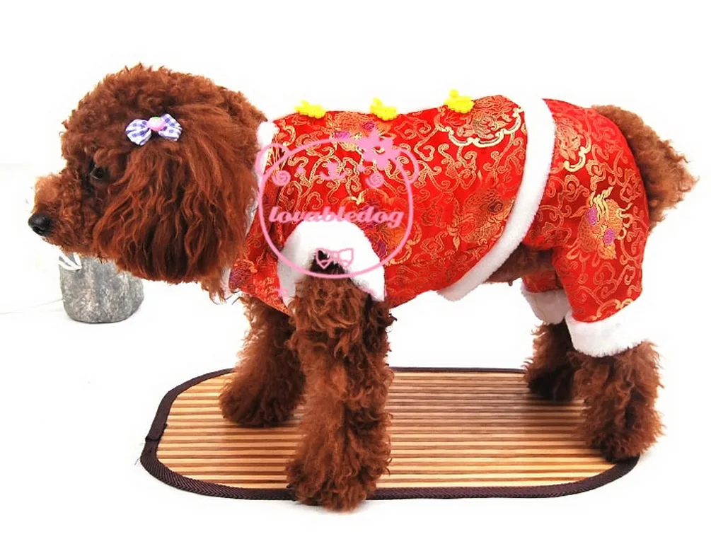 2017 Small Puppy/Pet Winter Clothes for Female Male Dog Chinese Tang