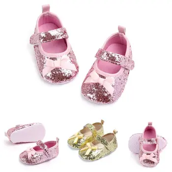 

Infant Baby Girl Sequins Anti-Slip Shoes First Walkers Toddler Kids Summer Mocassins Prewalkers Princess Shose