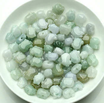 

DYY 1027+++A genuine wholesale jade hand parts of Burma jade jade jewelry accessories woven three-dimensional pig