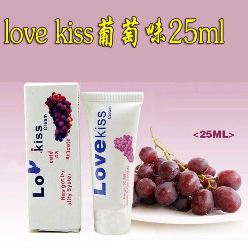 Смазка со вкусом винограда Love kiss LuLove Kiss съедобные смазочные материалы для