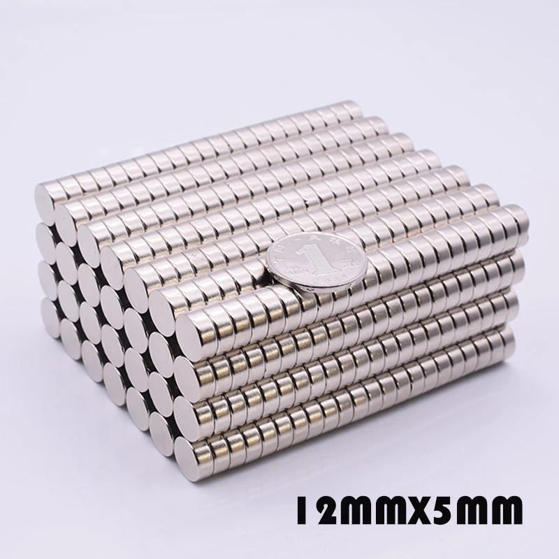 

20/50pcs Neodymium magnet 12x5mm N35 Rare Earth small Strong Round permanent fridge Electromagnet NdFeB nickle magnetic sheet