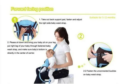 Дышащий Многофункциональный фронтальный кенгуру для младенцев Удобный слинг рюкзак сумка обертывание ребенка кенгуру 2-30 месяцев