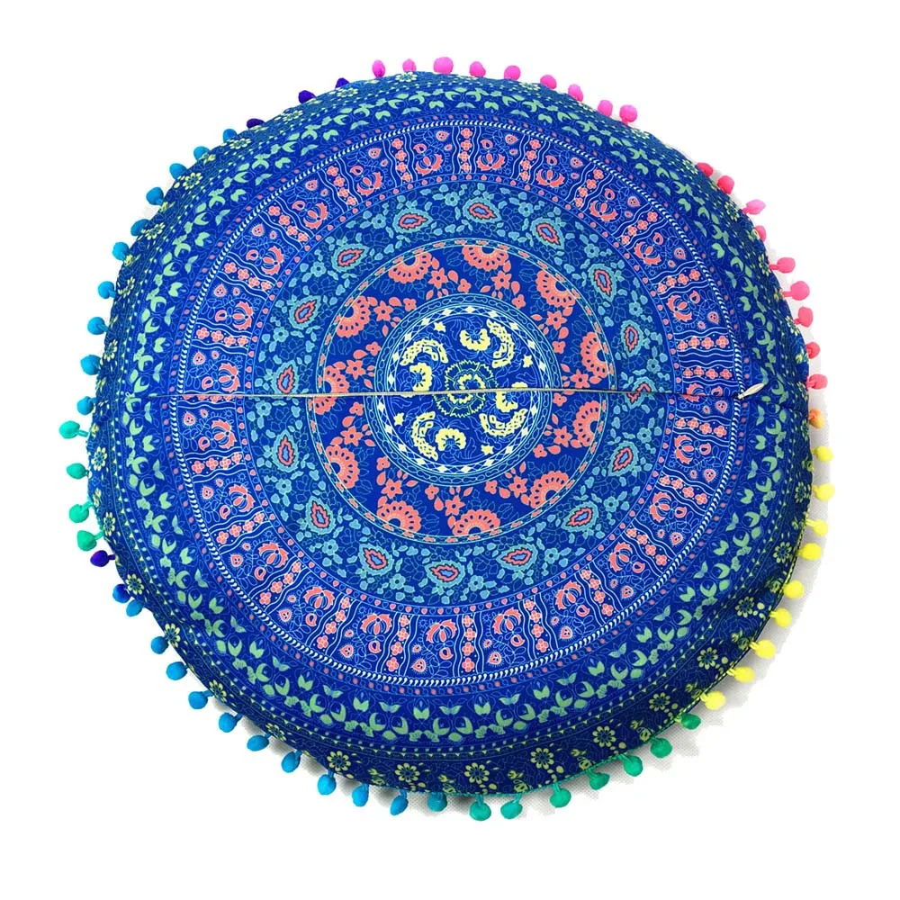 

Ouneed Indian Mandala Floor Pillows Round Bohemian Cushion Cushions Pillows Cover Case Extraordinary