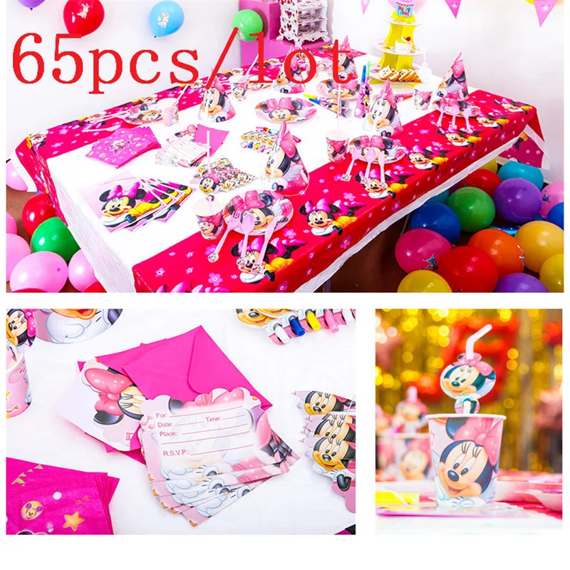 LOT 12 Disney Minnie Mouse Non Woven Sling Bag Backpack Birthday Party Favors