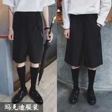 27-44! 201 Новая мужская одежда летние мужские Модные Винтажные универсальные Свободные Персонализированные штаны по колено повседневные Костюмы певицы