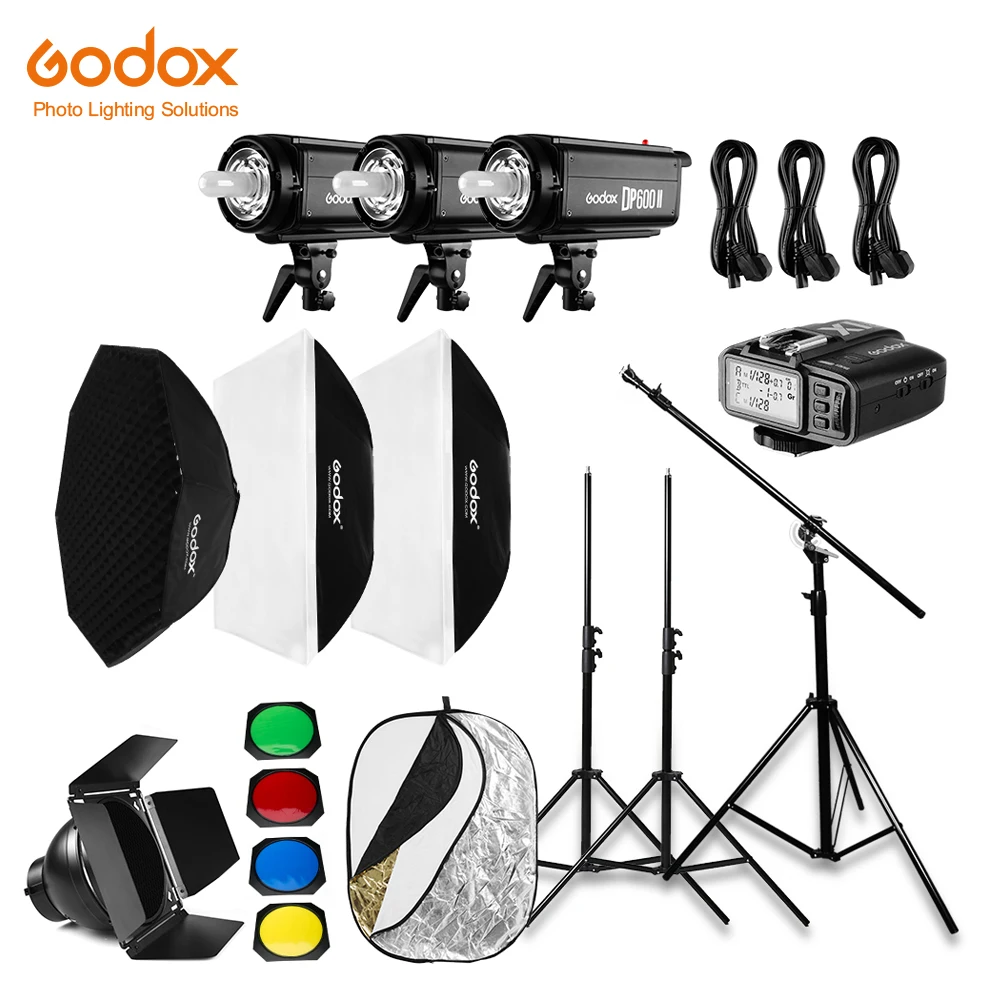 Студийная Вспышка Godox DP600 II 3x600Ws софтбокс подставка для освещения студийного |