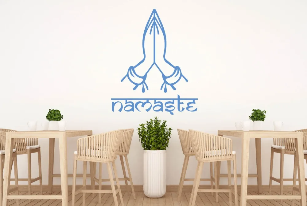 Namaste Настенная Наклейка Будда Индийский Бог приветственная поза настенные