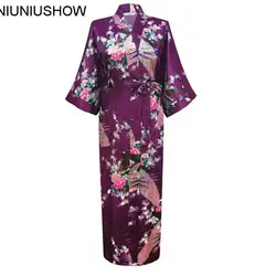 Лидер продаж новинка 2015 Для женщин пятно халаты пижамы печати кимоно Повседневное халат длинные сексуальные ночные рубашки Размеры S до XXXL