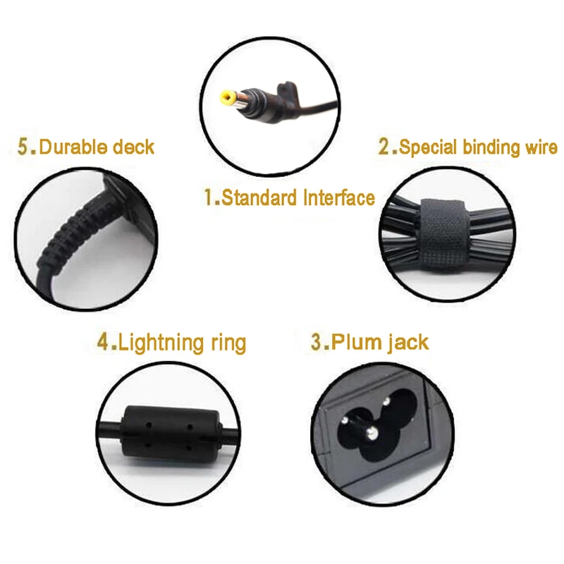 AC Laptop Charger Power Adapter Replacement 18.5V 3.5A 4.8*1.7mm 65W For HP Compaq 6720s 500 510 520 530 540 550 620 625 G3000