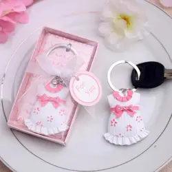 Новое поступление свадебной Бесплатная Доставка 100 шт./лот Baby Shower вещицы и подарок милый ребенок тематические розовый брелок сувениры для