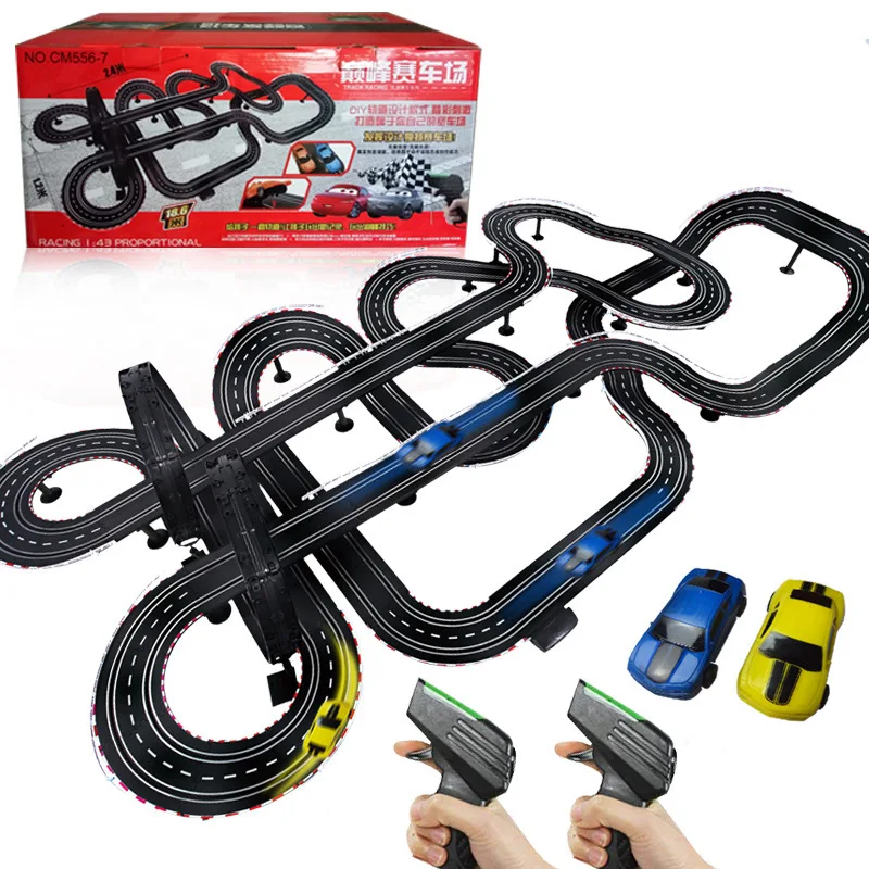 Electric car track racing 143 rail double orbit electric RC car toys