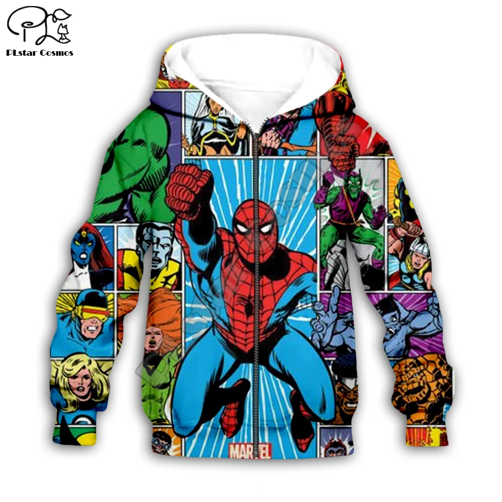 

Baby Boys Girls cartoon Hoodies The Avengers Endgame 3D anime Print Marvel Superhero SpiderMan collage Sweatshirt Kid Tracksuit
