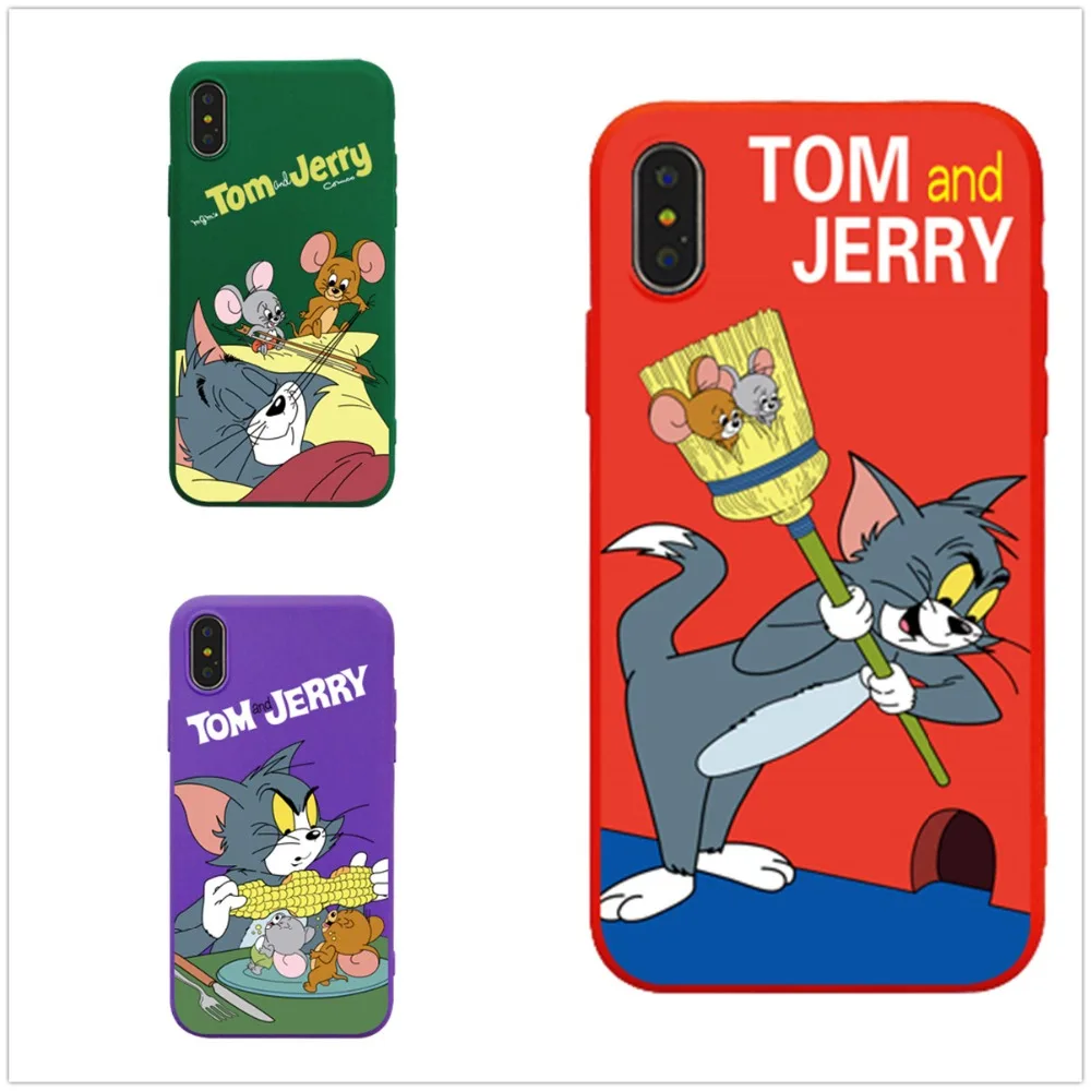 New Cute Cartoon Tom And Jerry Soft Tpu Case For Iphone Xs