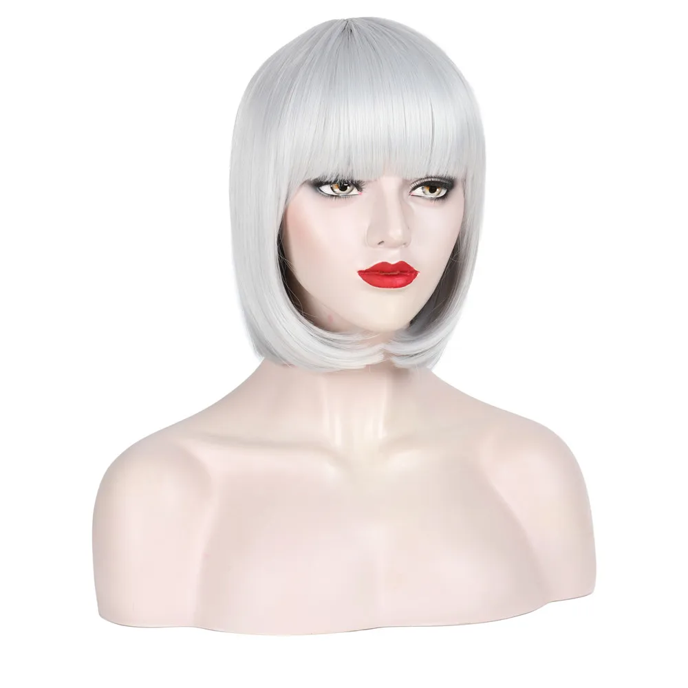 Valenwigs Hair12inch волос Синтетический ломбер блондинка серый 7 цветов Bobo термостойкие
