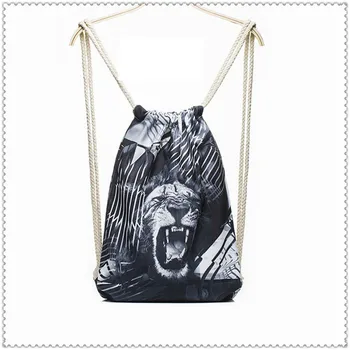 

1pcs/lot size 37x46cm High QUALITY tiger backpack drawstring bag