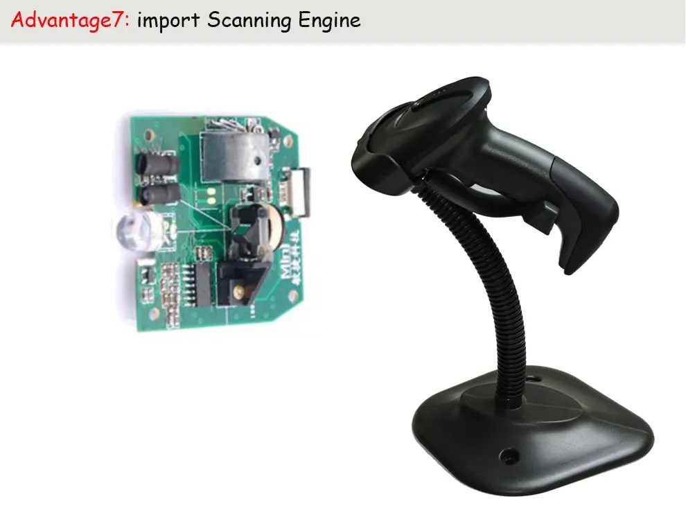 Считыватель штрих-кодов с держателем сканер с сиреной и светодиодный ndicator поддержка IP52 pos-сканер