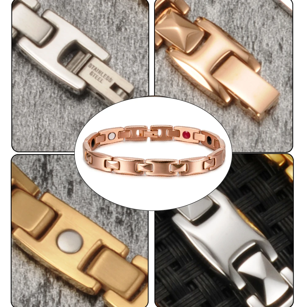 Braccialetti A Catena Magnetica In Oro Argento Uomo Gioielli Con Braccialetti In Acciaio Inossidabile Con Fascino Potente Da 5,45 € | DHgate - Foto 4