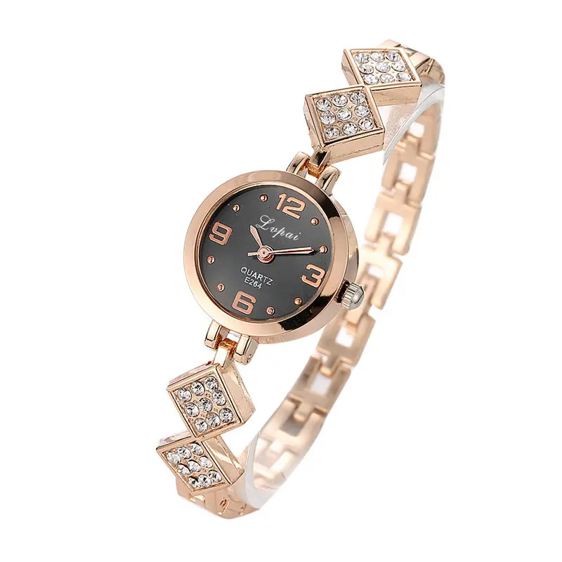 

New Arrival Fashion Ladies Women Unisex Stainless Steel Rhinestone Quartz Wrist Watch bayan saat Relogio Feminino