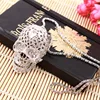 Hollow CZ Skull Necklace 1