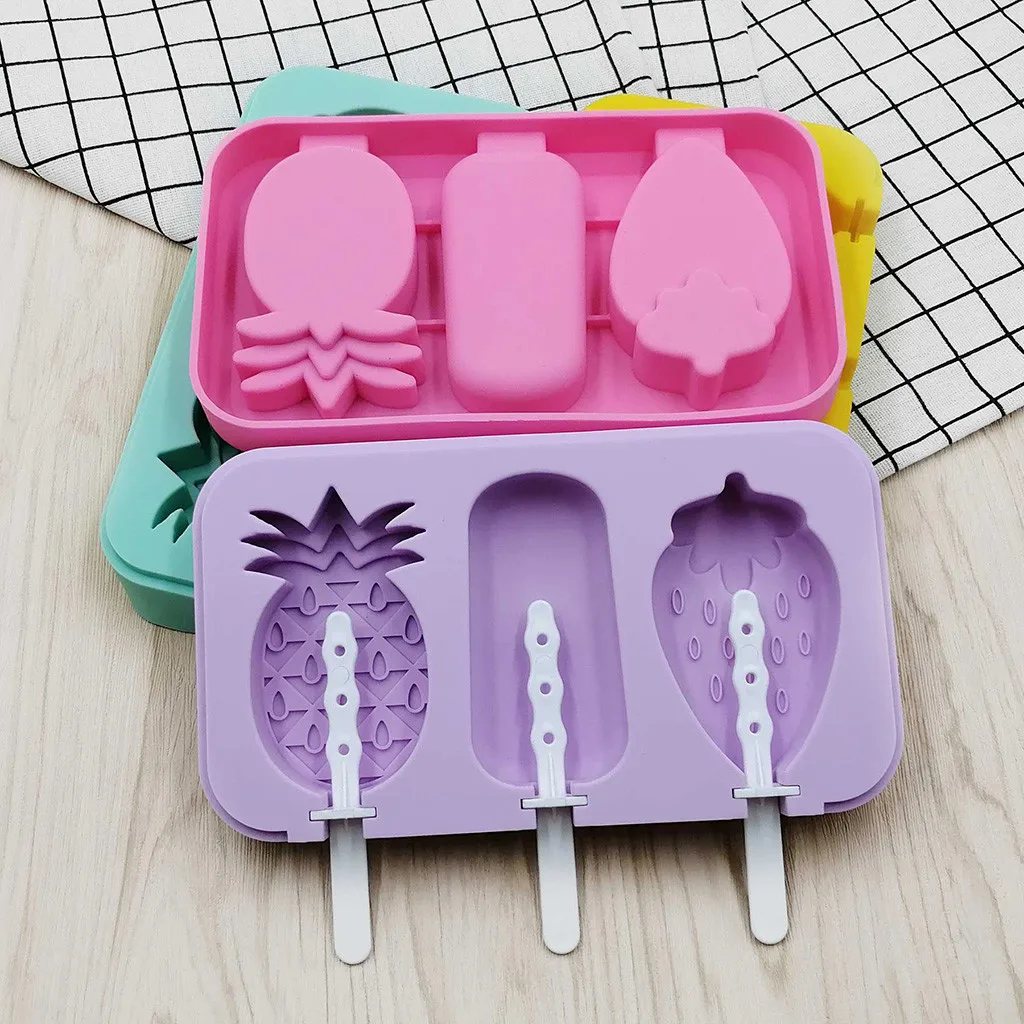 Кухонные аксессуары, форма для мороженого с крышкой, форма для мороженого, ананас, клубника, летние инструменты