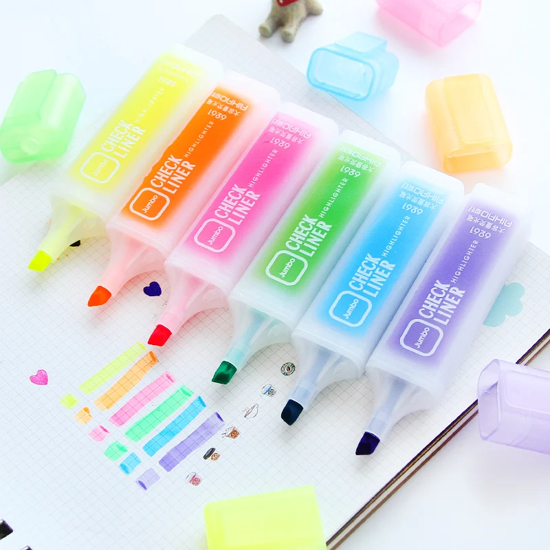 24 pcs/Lot Highlighter pen Jumbo Lightfast pigment ink Fluorescent
