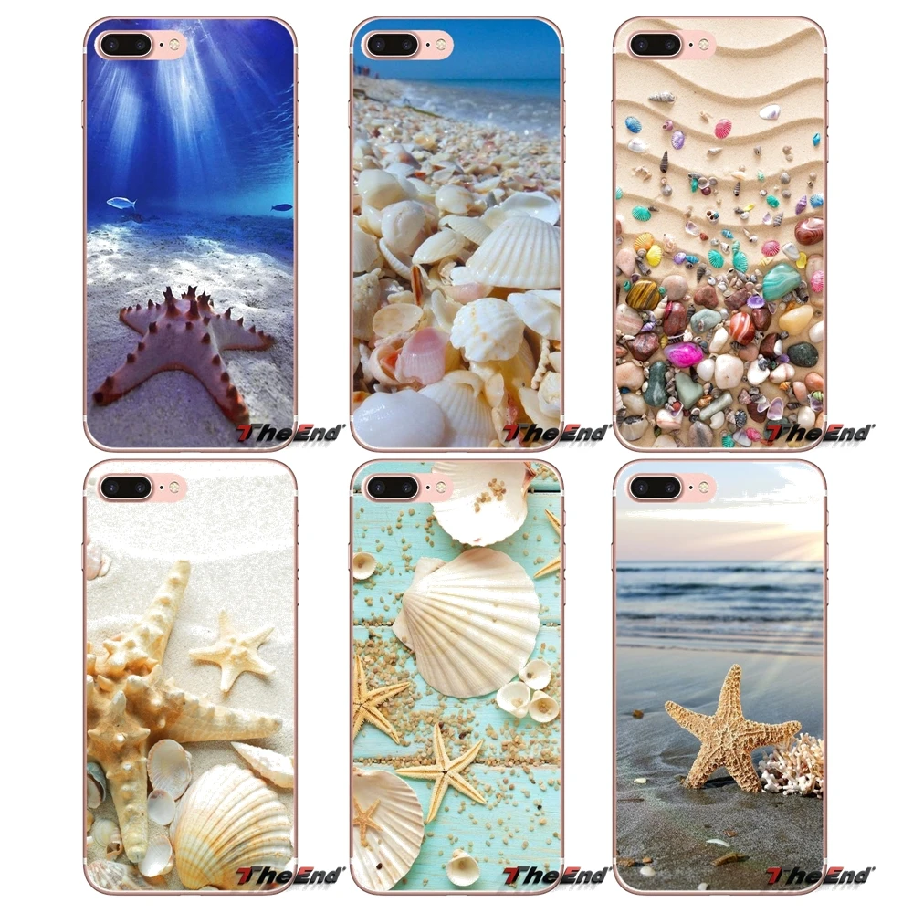 Синие деревянные морские ракушки звезда для iPhone X 4 4S 5 5S 5C SE 6 6S 7 8 Plus Samsung Galaxy J1 J3 J5 J7