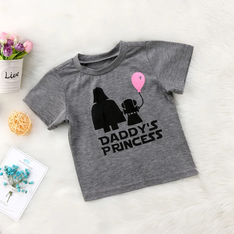 Футболка принцессы для новорожденных и маленьких девочек; футболка из мягкого хлопка с графическим принтом