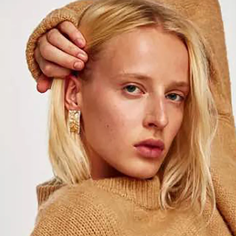 

Best lady Vintage Maxi Jewelry Hot Brand Trendy Statement Drop Earrings for Women Wedding Gift Acrylic Irregular Dangle Earrings