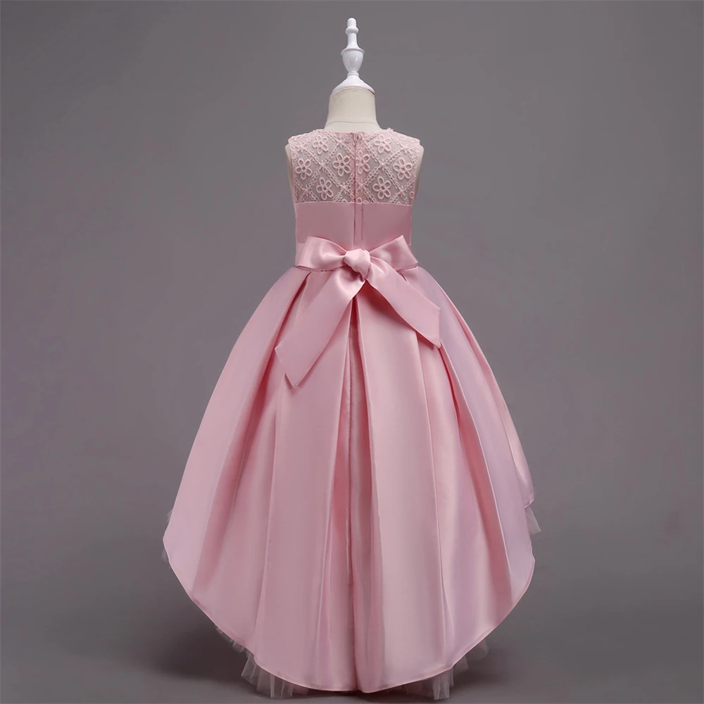 Yeedison 2018 Embroidery Girls Party Dance Dress Lace Floral Kids Princess Dresses Elegant Bow Children Costumes Girl Ball Gowns (10)
