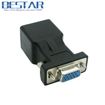 

Extender VGA RGB HDB 15pin Female to LAN CAT5 CAT6 RJ45 cat6 Network Cable Female Adapter adaptor RJ45 connector