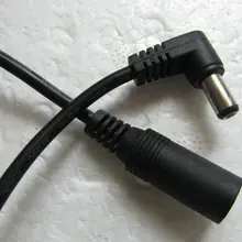 1 шт. 22AWG DC 5,5*2,1 мм Женский-Мужской l-образный 90 Угол удлинитель Разъем питания адаптер Соединительный шнур 150 см
