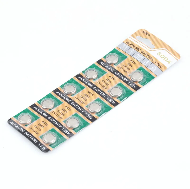 2015-10Pcs-Pack-AG10-LR1130-389A-LR54-L1131-189-Alkaline-Cell-Button-Battery