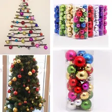 Wohnkultur 36 Stücke für Weihnachtsbaum Ball Kugel Hängende Partei Hochzeit Ornament Weihnachtsdekoration Liefert LS