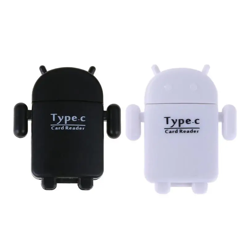 Милый Android Робот в форме USB 3,1 тип-c OTG Micro SD TF кард-ридер