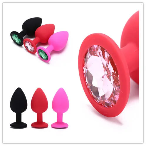 Silicone Rhinestone Anal Plug Prostate Massager Erotic For Men Woman Anal Tube Butt Plug Adult Gay Products Tool Parts
