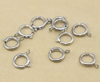 

50pcs/bag rhodium Color Spring Ring Lobster Clasps Dia 12mm diameter F1780