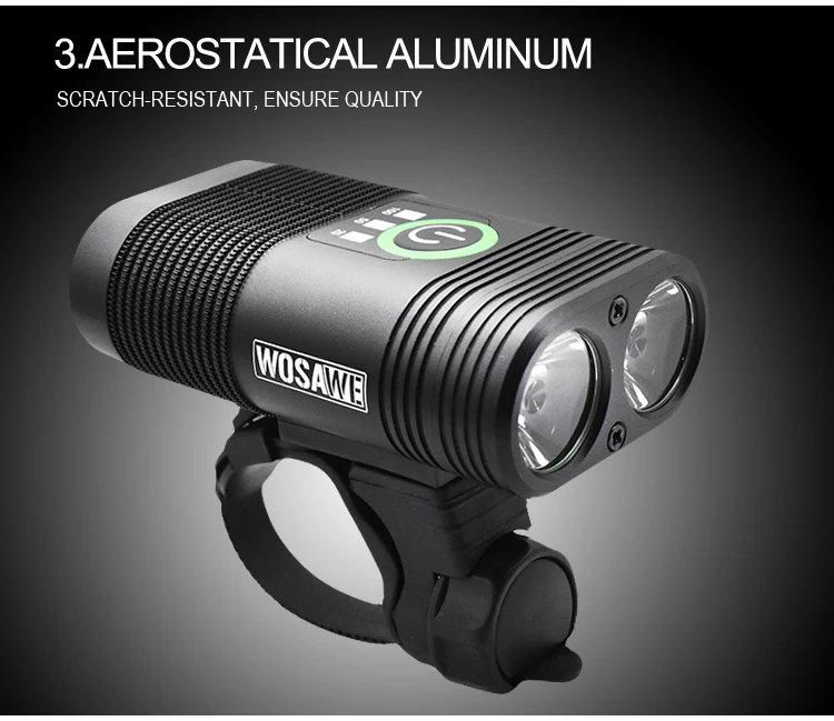 Excellent WOSAWE Bicycle Light USB Cycling Led Light Built-in Rechargeable Battery Flashlight Handlebar Mounting Lantern For A Bicycle 3