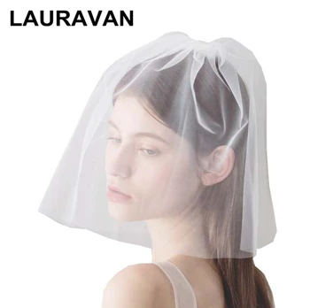 

Elegant short bridal wedding veils one layer with combe white veil for wedding party tulle Hats Face veils 2020 new arrival