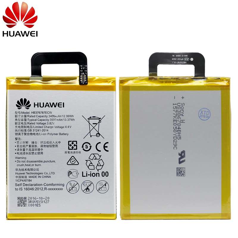 Hua Wei аккумулятор для телефона HB376787ECW для huawei Honor V8 3400/3500 мАч сменные батареи Бесплатные инструменты