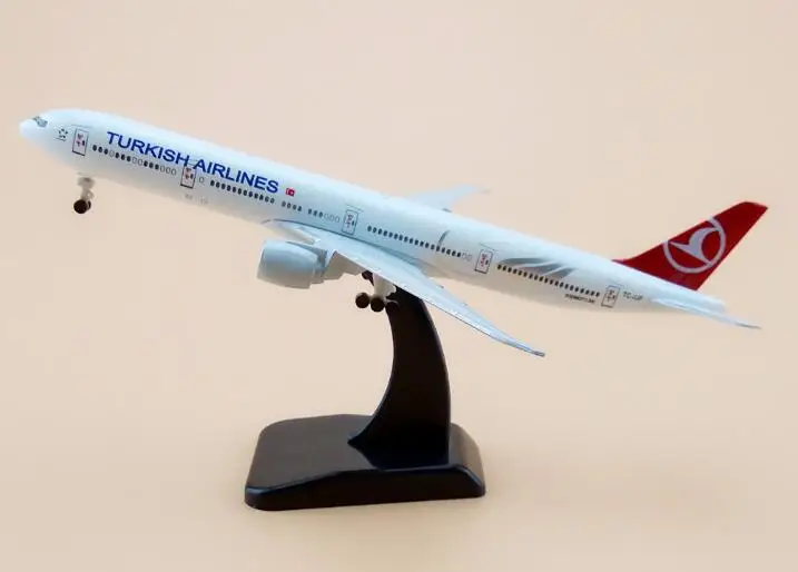 20 см сплав металла Air TURKISH Airlines Boeing 777 B777 Airways модель самолета Модель с подставкой
