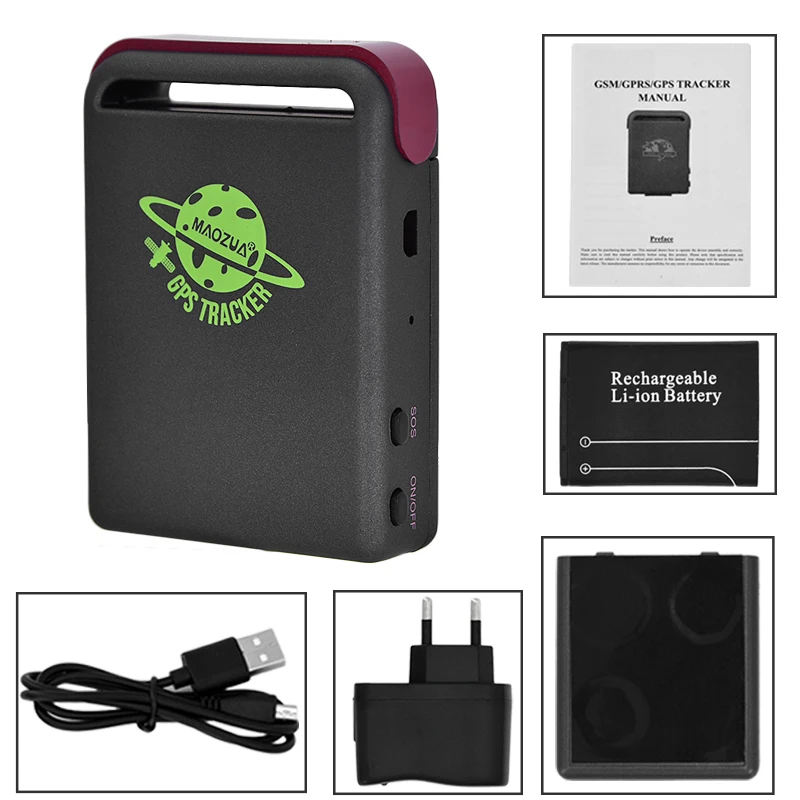 

10pcs/lot Mini GPS/GSM/GPRS Car Vehicle Tracker TK102B Realtime Tracking Device Person Track Device with Retail Box