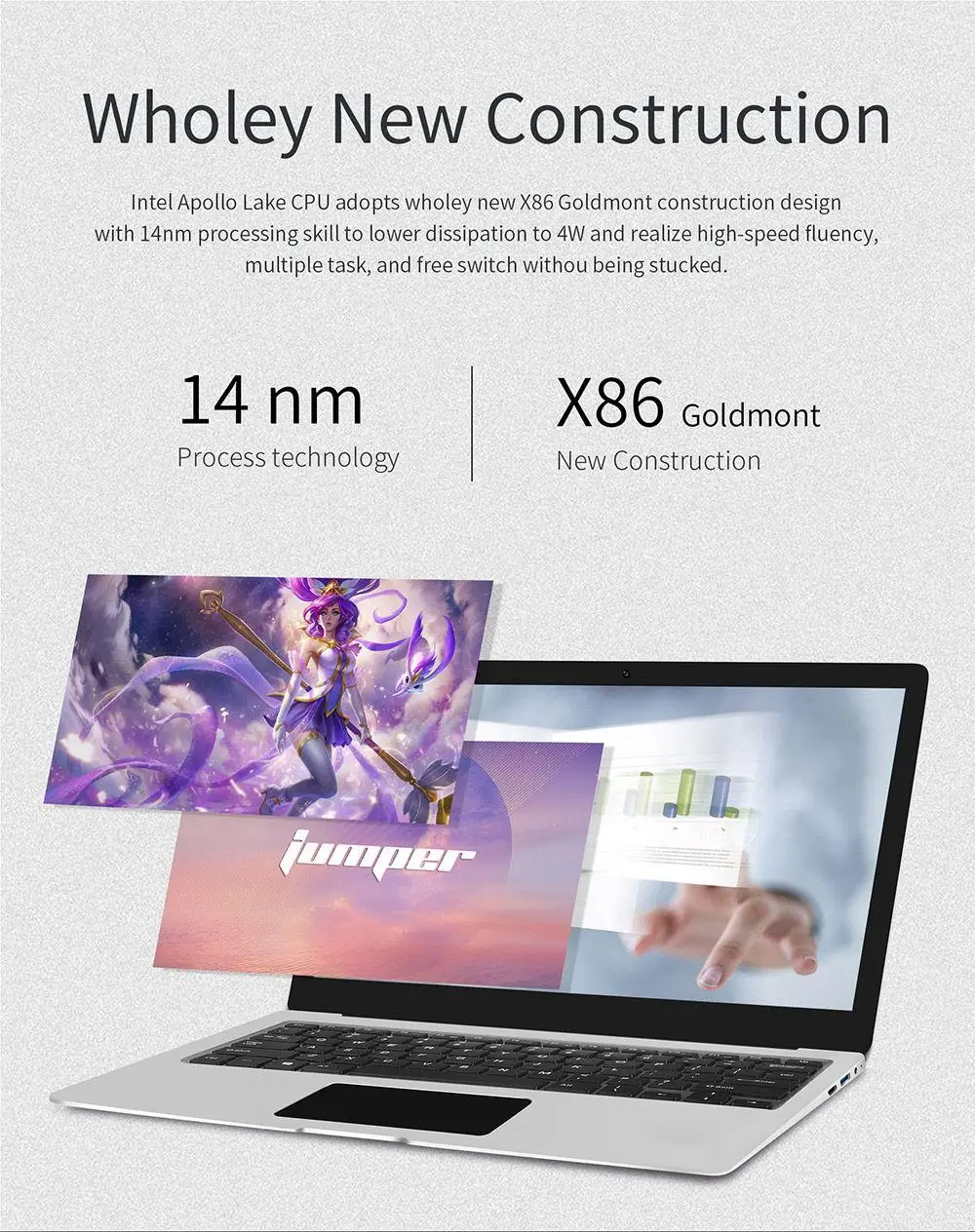 NEW Original Jumper EZbook 3 SE Notebook 13.3inch Ultrabook Laptop Windows 10 Apollo Lake N3350 2.4GHz 3GB RAM 64GB ROM eMMC 3SE HTB19t7faaLN8KJjSZFGq6zjrVXaY - NEW Original Jumper EZbook 3 SE Notebook 13.3inch Ultrabook Laptop Windows 10 Apollo Lake N3350 2.4GHz 3GB RAM 64GB ROM eMMC 3SE