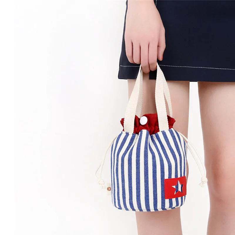 Coofit クラシックストライプ柄トートバッグ女性巾着ハンドバッグミニ女の子キャンバスパッチポータブルハンドバッグショッピング Travling Tote Bag Hand Bagbag Women Aliexpress