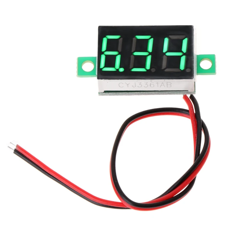 

1Pcs 0.36 two-wire DC 2.50 to 32.0V LCD Digital Voltmeter Voltimetro Red LED Amp Volt Meter Gauge Voltage Meter