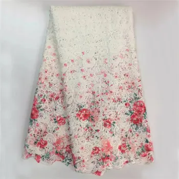 

High quality african lace cotton cord lace guipure lace fabric for party dress WS1204