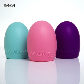 

RANCAI 1pcs Silicone Egg Brush Cleaning Brushegg Cleanser Cleaner Foundation Powder Clean tools for Cosmetic Makeup Brushes