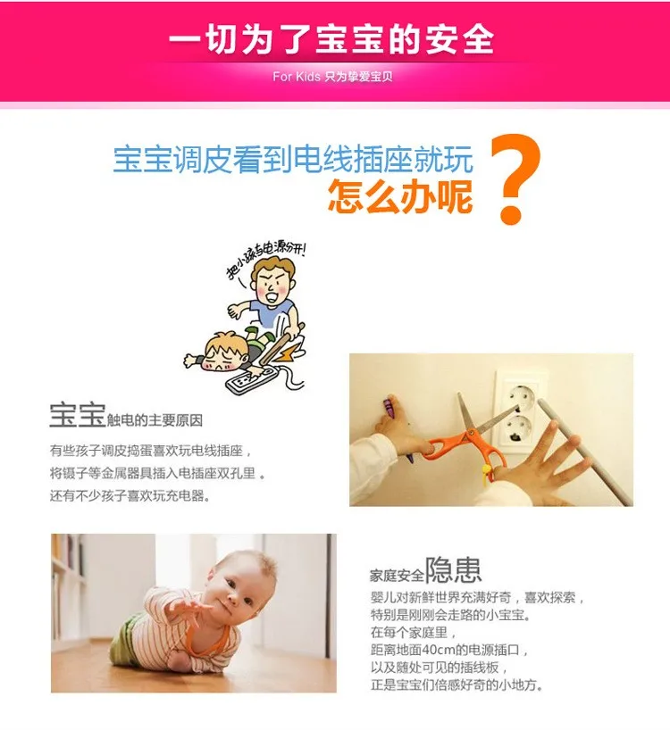 Urso da Criança Infantil do Bebê Cobertura da Fechadura Plugue de Dois Adorável Rodada Forma Segurança Elétrica Soquete Protetor Pinos 100 Pçs - Lote 4 High Quality Mamãe e Bebê