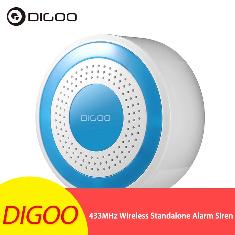 

Digoo DG-ROSA 433MHz Wireless Smart Home DIY Standalone Alarm Sirens Multi-function Home Security Alarm Systems Host &Siren Set