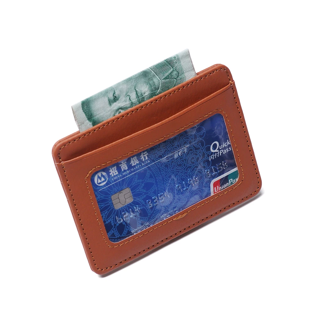 Модный мужской кожаный ID кредитный держатель для карт кошелек портмоне Бизнес Тонкий карман для денег чехол держатель для карт