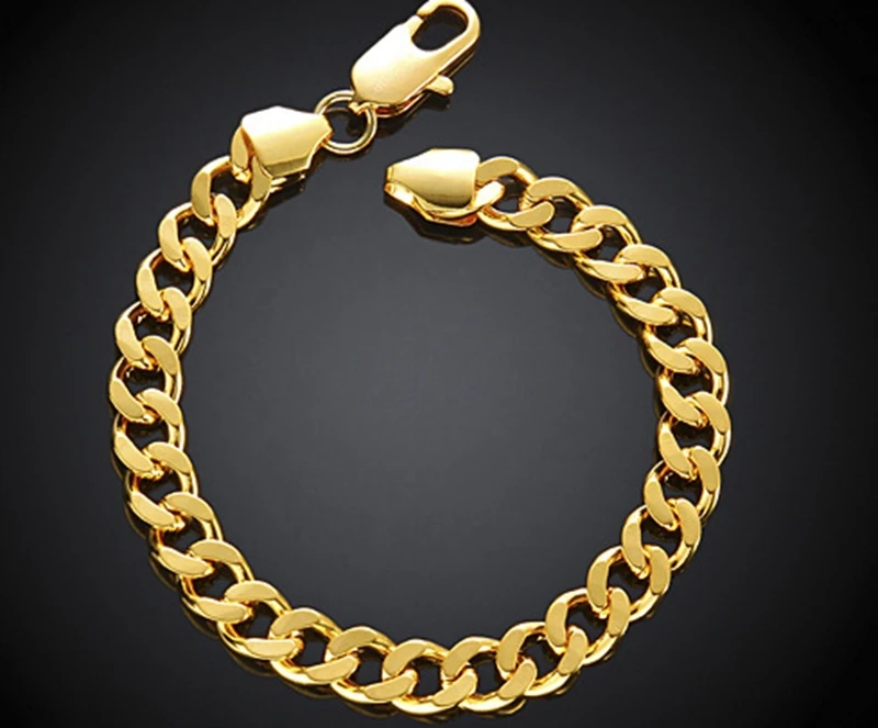 Heavy Mive Stamped Yellow Gold Filled Mens Womens Bracelet Stamped Yellow Gold Filled Mens Womens